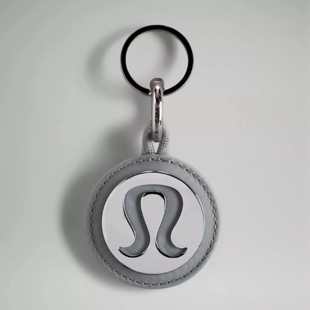 Lululemon Unisex Logo Bag Charm & Keychain, gray, NWT‎